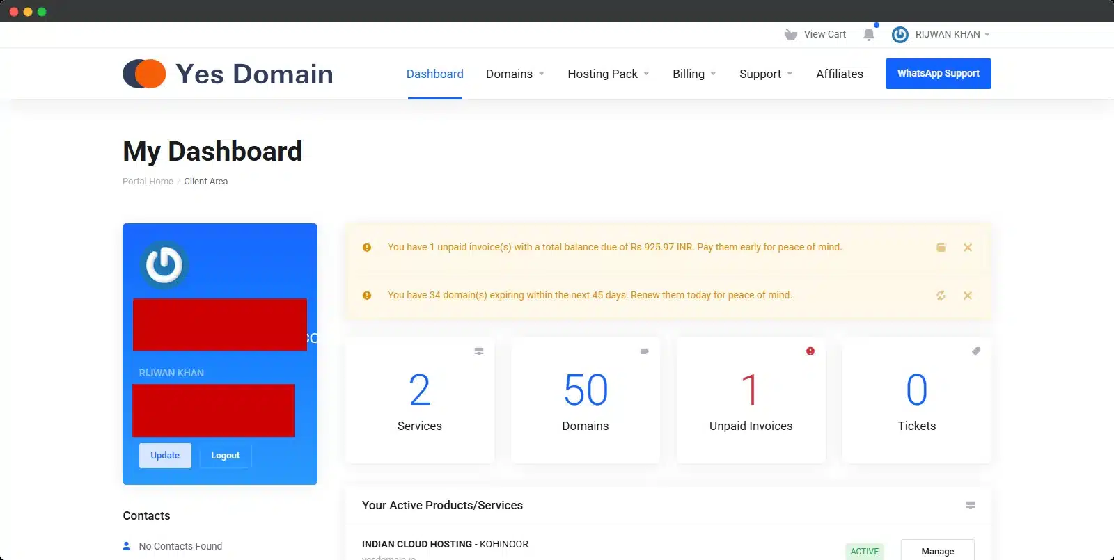 client-area-dashboard-yes-domain