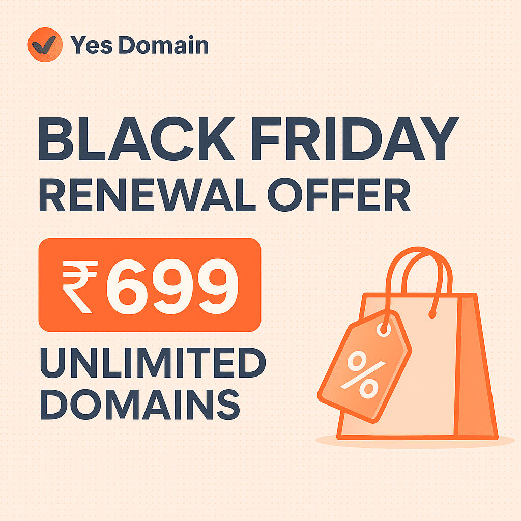 black friday domain renewal offer Yes Domain 1 2